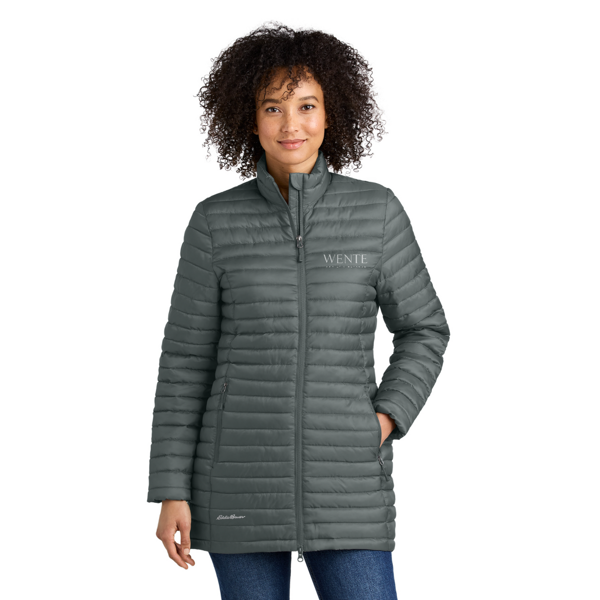 Eddie Bauer Women's Packable Quilted Full-Zip — model