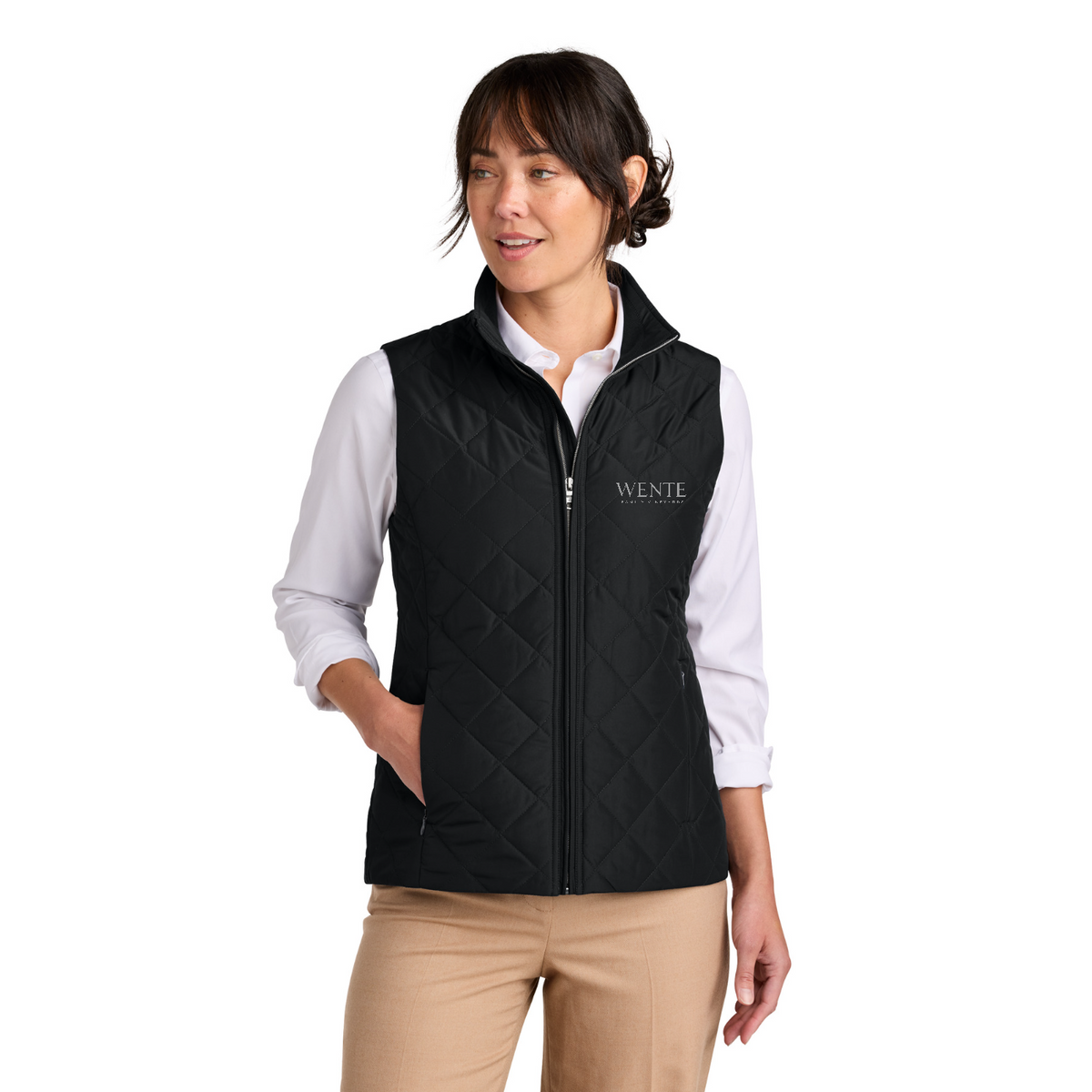Brooks Brothers Women's Quilted Vest — model