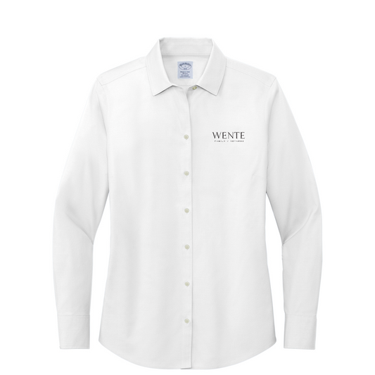 Brooks Brothers Women's Wrinkle-Free Stretch Pinpoint Shirt — White
